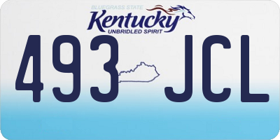 KY license plate 493JCL