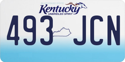 KY license plate 493JCN