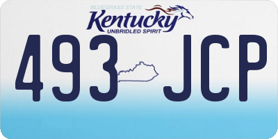 KY license plate 493JCP