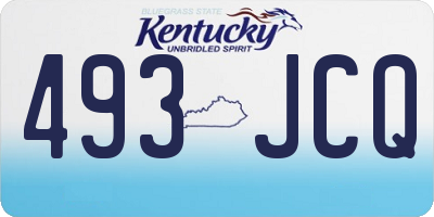 KY license plate 493JCQ