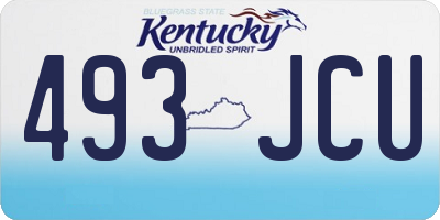 KY license plate 493JCU