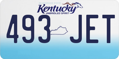 KY license plate 493JET