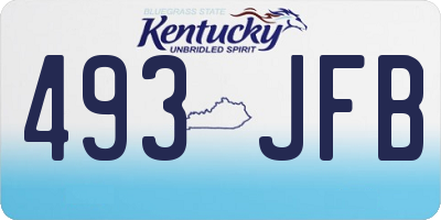 KY license plate 493JFB