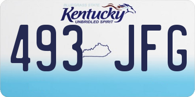 KY license plate 493JFG