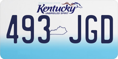 KY license plate 493JGD