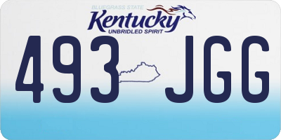 KY license plate 493JGG