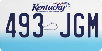 KY license plate 493JGM