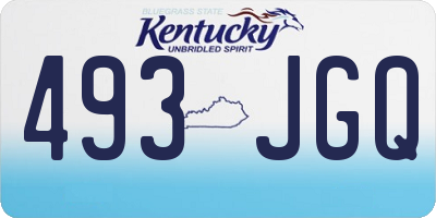 KY license plate 493JGQ