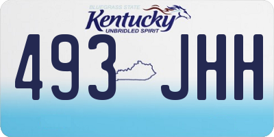 KY license plate 493JHH