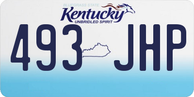 KY license plate 493JHP