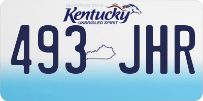 KY license plate 493JHR
