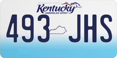 KY license plate 493JHS
