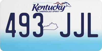 KY license plate 493JJL