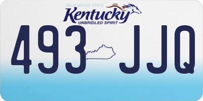 KY license plate 493JJQ