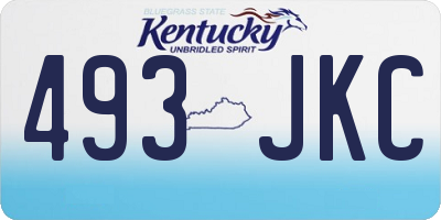 KY license plate 493JKC
