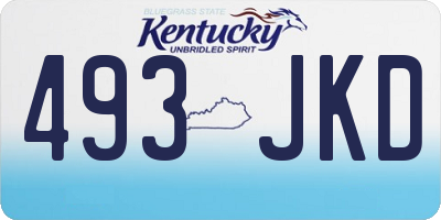 KY license plate 493JKD