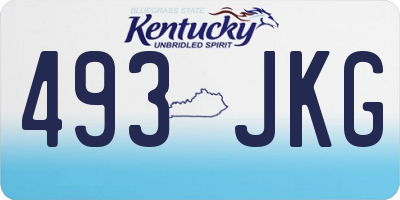 KY license plate 493JKG