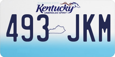 KY license plate 493JKM