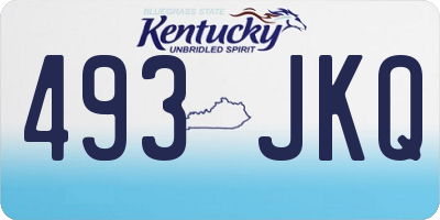 KY license plate 493JKQ