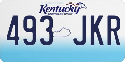 KY license plate 493JKR