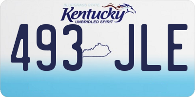 KY license plate 493JLE