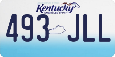 KY license plate 493JLL