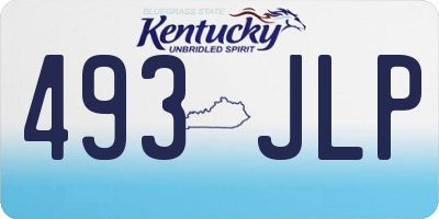 KY license plate 493JLP