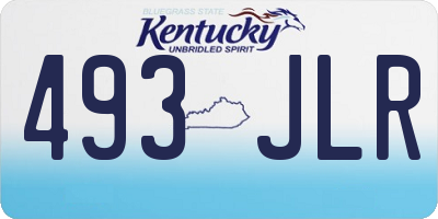 KY license plate 493JLR