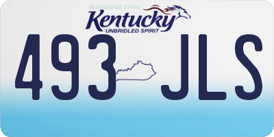 KY license plate 493JLS