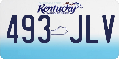KY license plate 493JLV