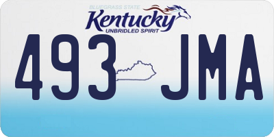 KY license plate 493JMA