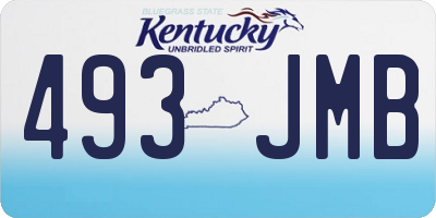KY license plate 493JMB