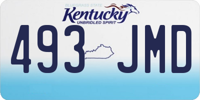 KY license plate 493JMD