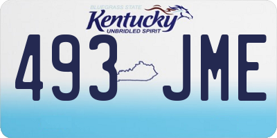 KY license plate 493JME