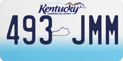 KY license plate 493JMM