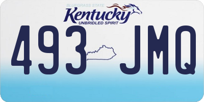 KY license plate 493JMQ