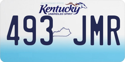 KY license plate 493JMR