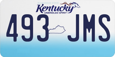 KY license plate 493JMS