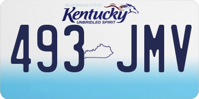 KY license plate 493JMV