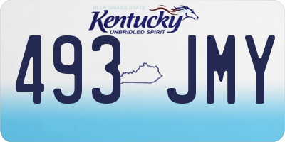 KY license plate 493JMY