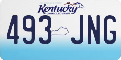 KY license plate 493JNG
