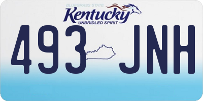 KY license plate 493JNH