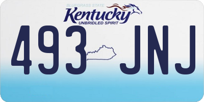 KY license plate 493JNJ