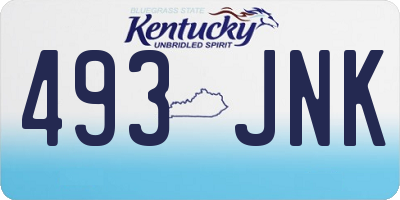 KY license plate 493JNK