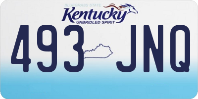 KY license plate 493JNQ