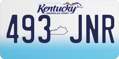 KY license plate 493JNR