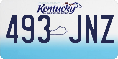 KY license plate 493JNZ