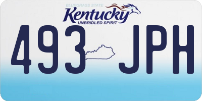 KY license plate 493JPH