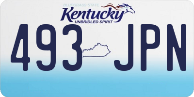 KY license plate 493JPN