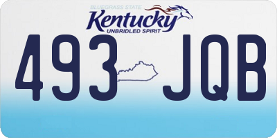 KY license plate 493JQB